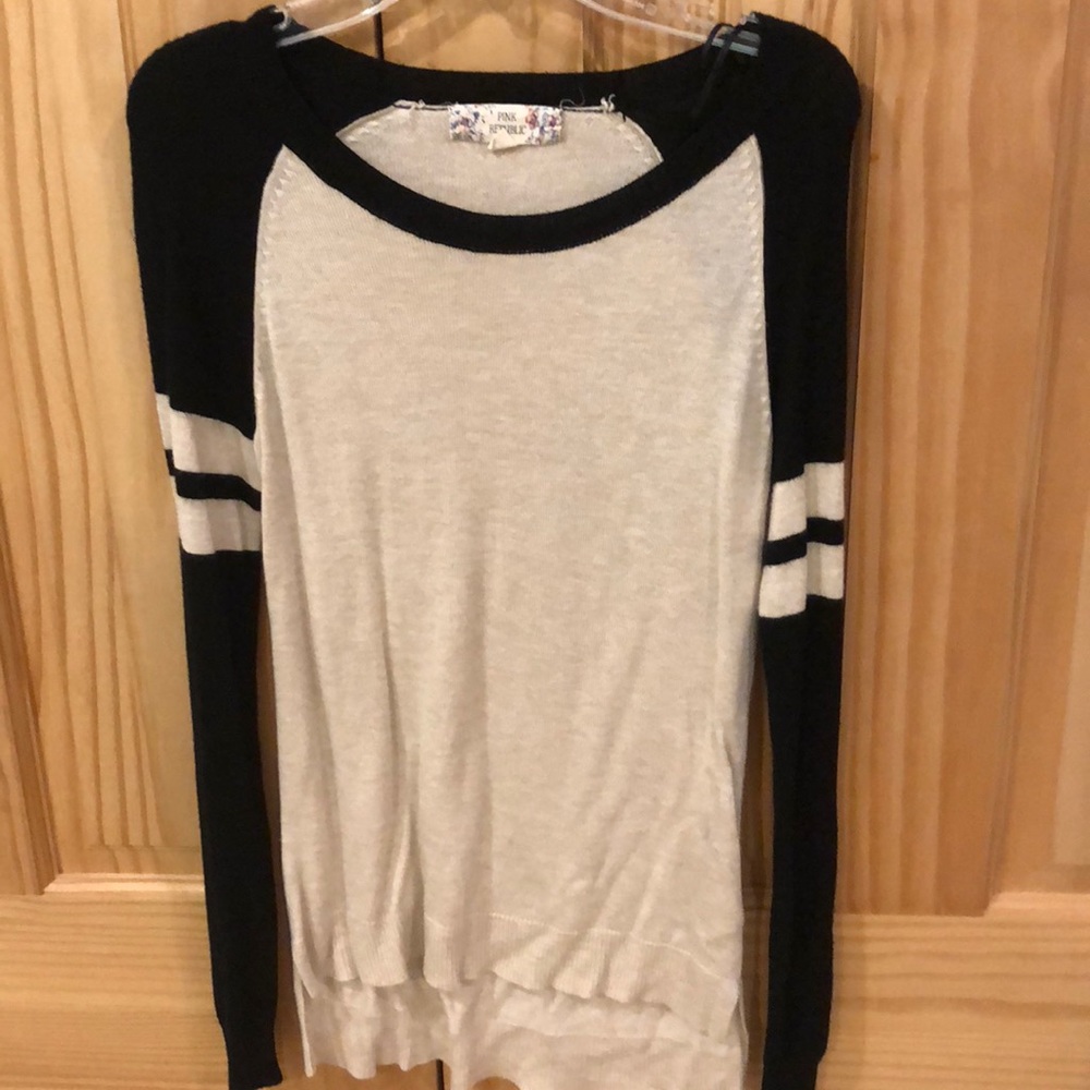 cream and black sweater! from khols:)